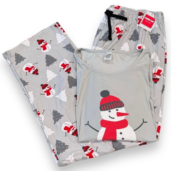 NWT Holiday Pajama Set Size XL (unisex) “Up To Snow Good” - Picture 1 of 4